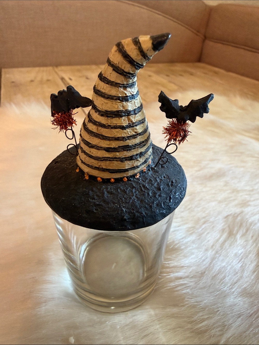 Pier 1 Imports Vintage Halloween Witch Hat Votive Holders Set of 3 - Picture 3 of 6
